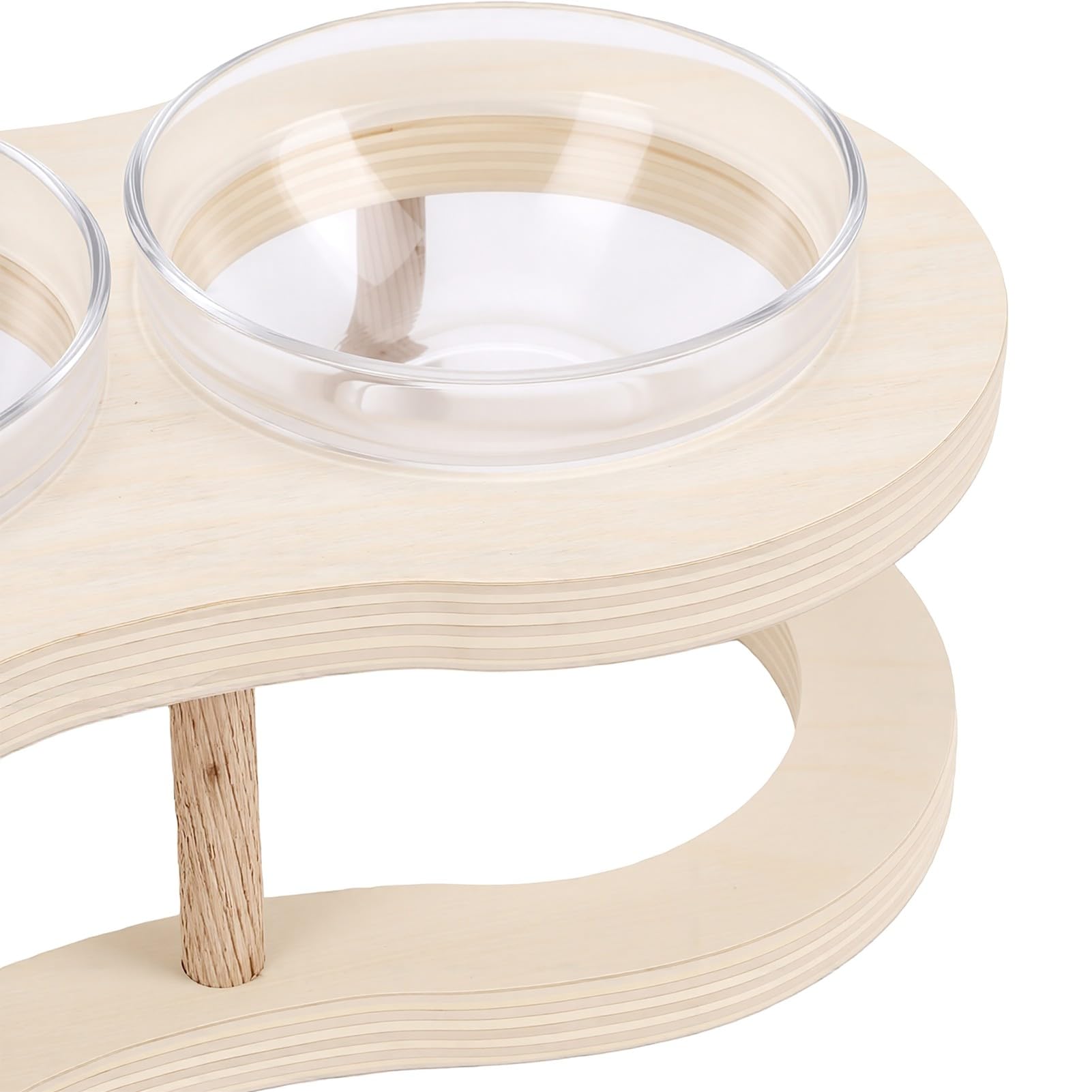 Gamelle Surélevée pour Chat, Gamelle Surélevée pour Chien avec Support en Bois Composite, Compatible avec Plusieurs Animaux, Idéal pour Les Chats, Les Petits Chiens