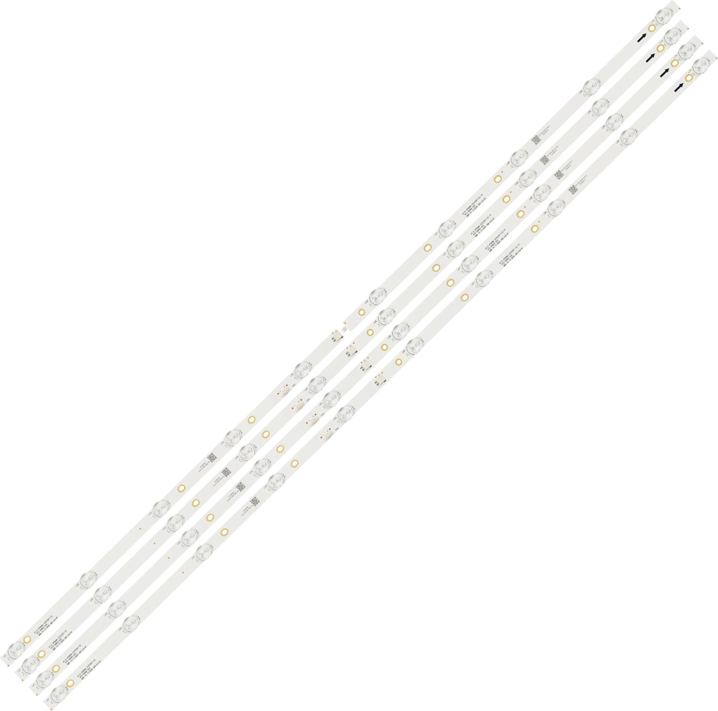 LED Backlight Strips for 50-inch TVs, Replacement for MS-L2608 V1 & JS-D-JP50DM-101EC, 4-Pack Kit, 10 LEDs per Strip, 989mm Length(40 PCS for 10 TV)