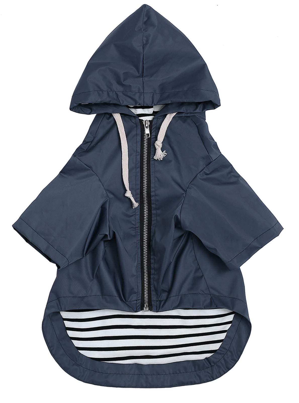 Impermeabile per Cani con Cappuccio, Impermeabile/Pioggia, Coulisse Regolabile, Design Tascabile, Elegante Impermeabile per Cani di Alta qualità (Blue X)