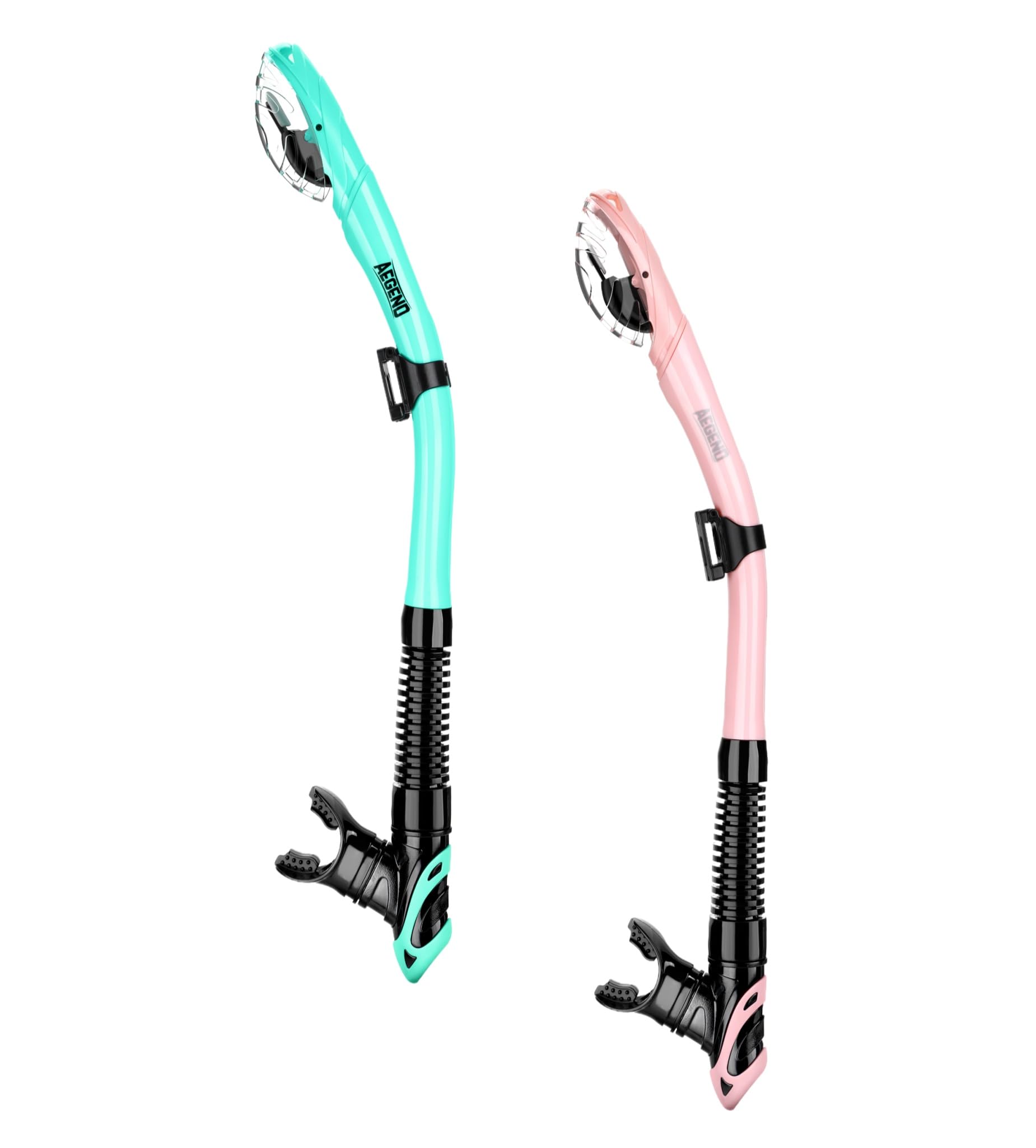 Aegend Diving Dry Snorkel for Adult & Youth - Snorkeling Gear with Top Dry Valve, Perfect for Snorkeling, Freediving, Swimming and Scuba Diving