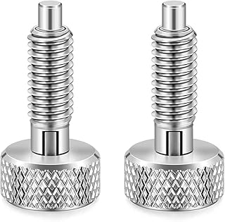 2Pcs M6 Hand Retractable Spring Plunger with Knurled Handle Stainless Steel Lock Out Type Handle Quick Release Pin Lock for Rolling Toolbox Electrical Appliances