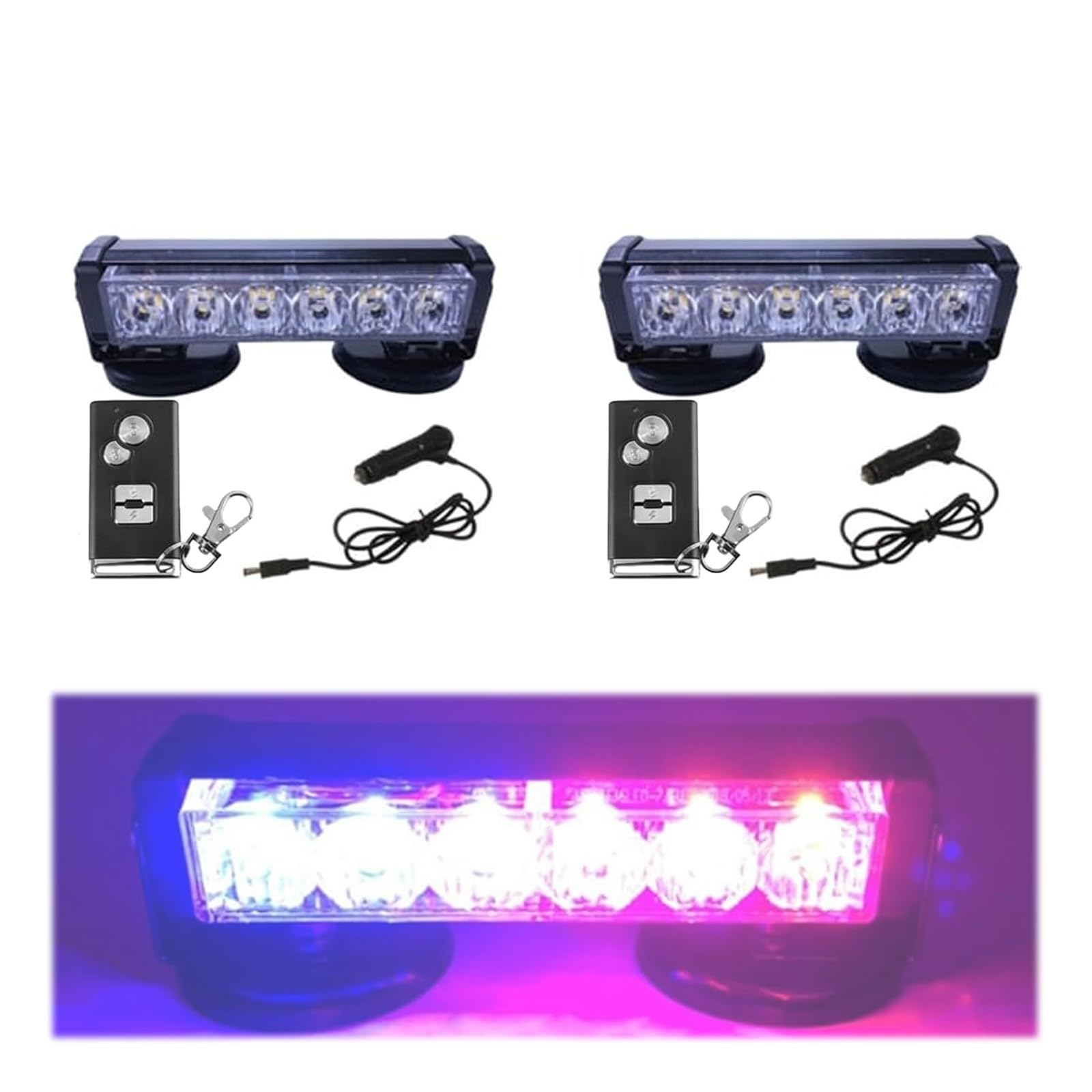 Barra luminosa lampeggiante di emergenza per auto – Luce stroboscopica LED magnetica potente con 4 modalità e telecomando per allarme di sicurezza