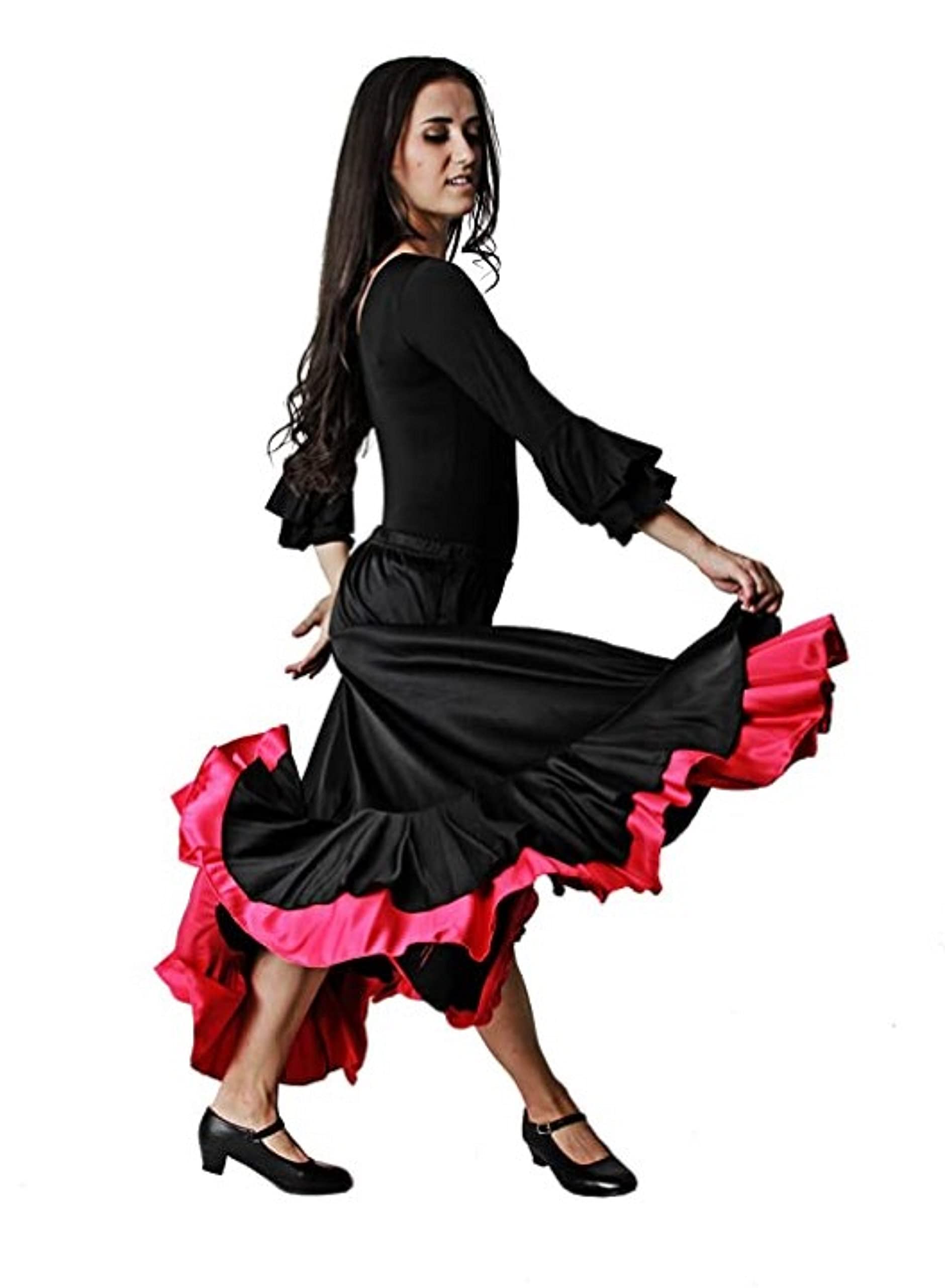 Costumizate!Double Ruffle Skirt Rehearsal Skirt with Double Ruffle for Women Adult Different Sizes