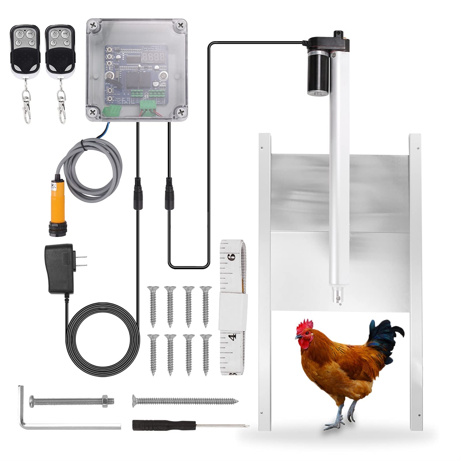 PAKLIF Automatic gate opener kit chicken door opener infrared chicken cage  door opener controller actuator motor chicken coop door automatic opener  kit IP44 ramp Gate Motor : Amazon.nl: Business, Industry & Science