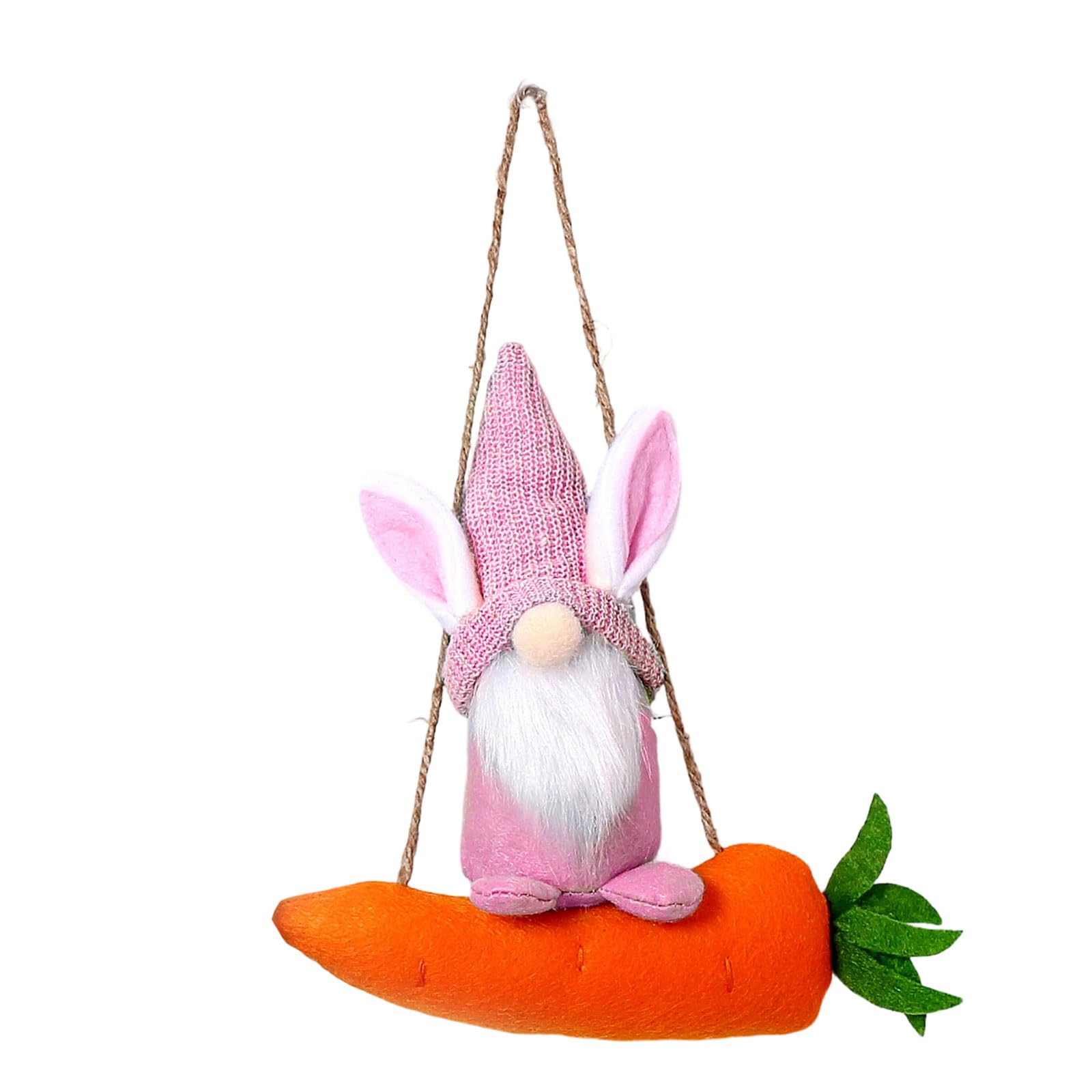 Hare Carrot Stuffed Toy Plush Dwarf Doll Hanging Ornament for Living Room Window Door Wall Holiday Decoration Easter Conies Carrot Decoration