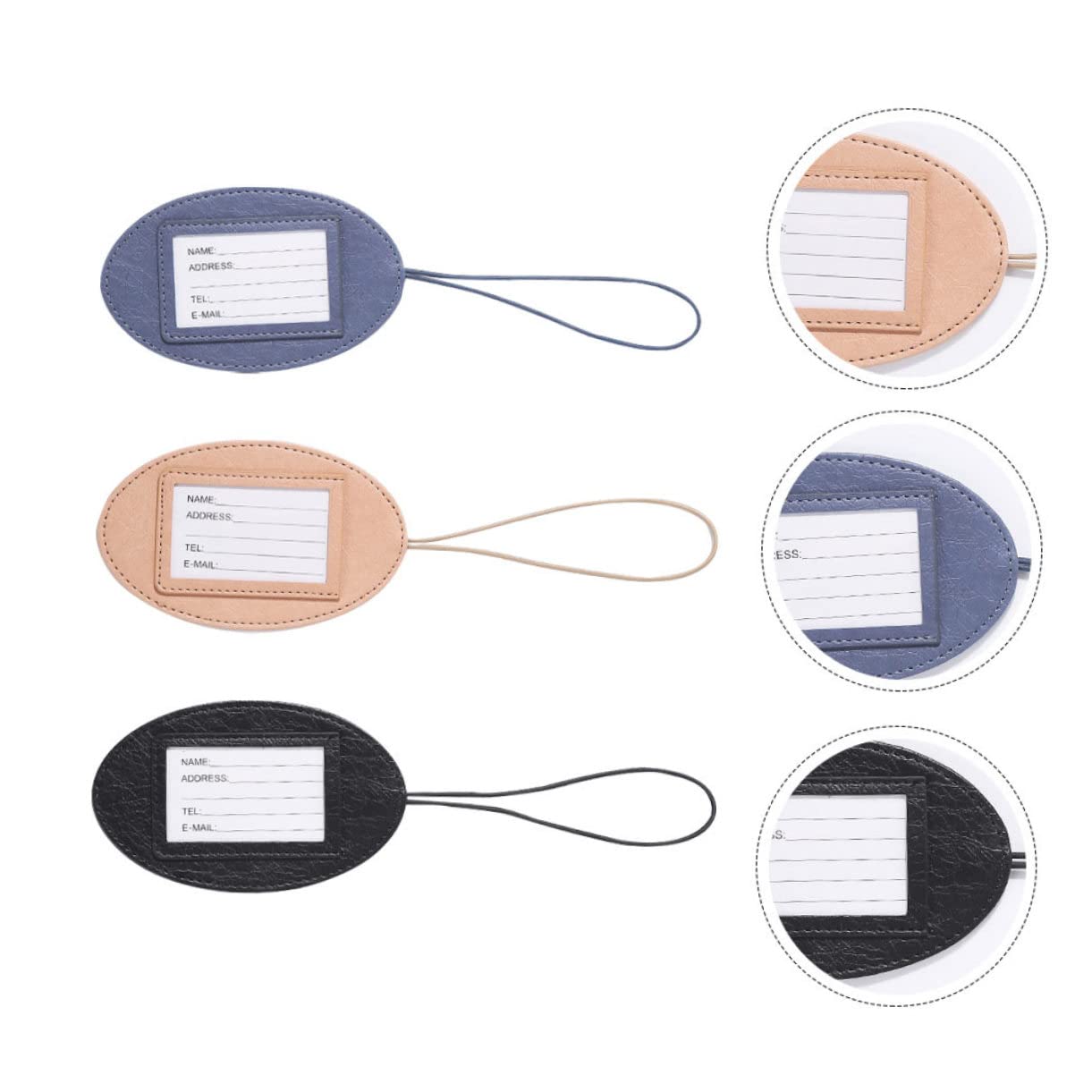 BESPORTBLE 3 Set Cartellini Valigia Multifunzionali Con Design Etichette Per Pass Imbarco Casuale Colore Casuale 3 Pezzi * 3
