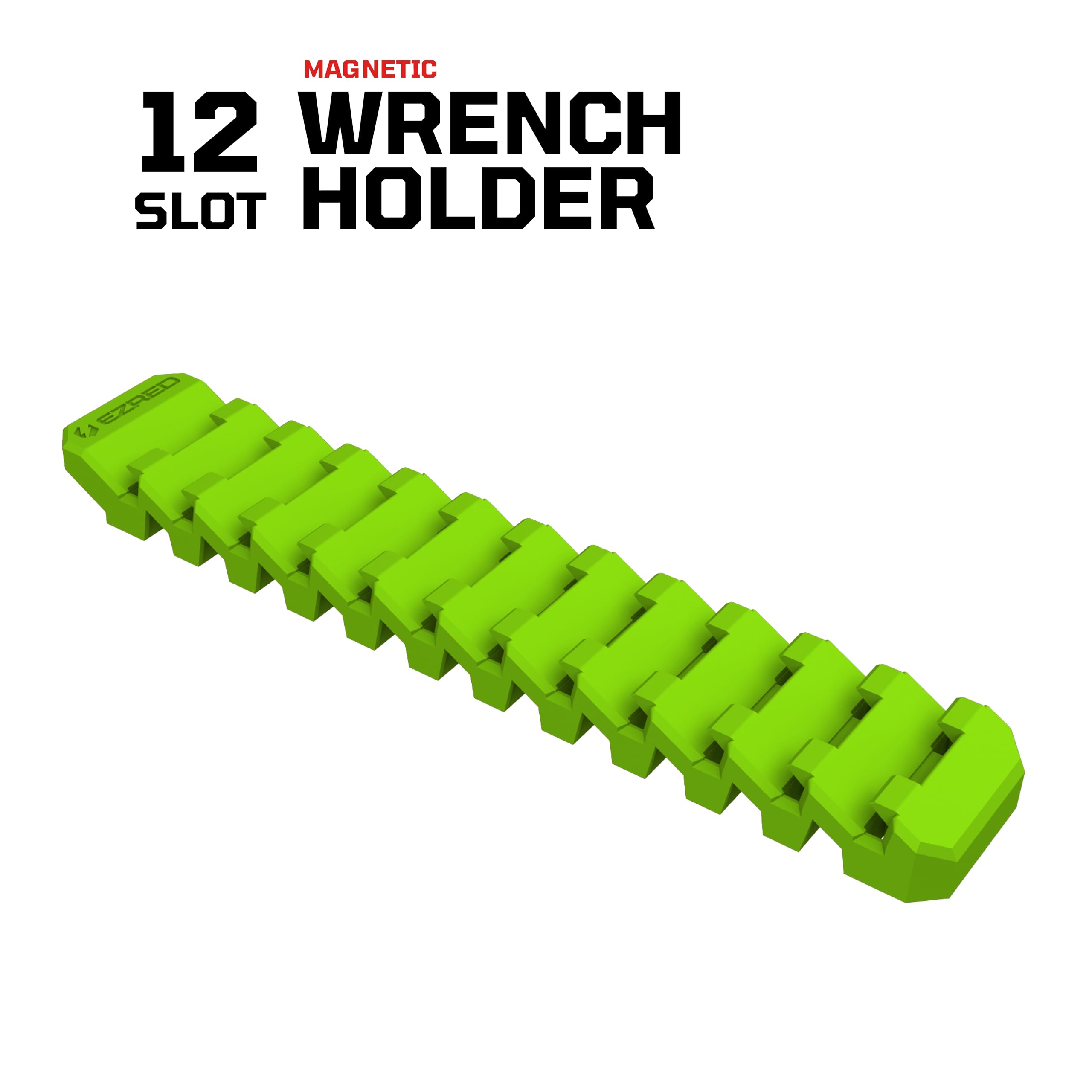 EZRED FWR12-G Magnetischer, flexibler 12-Schlitz-Schlüsselhalter, nicht beschädigend, schlankes Design, Aufbewahrung