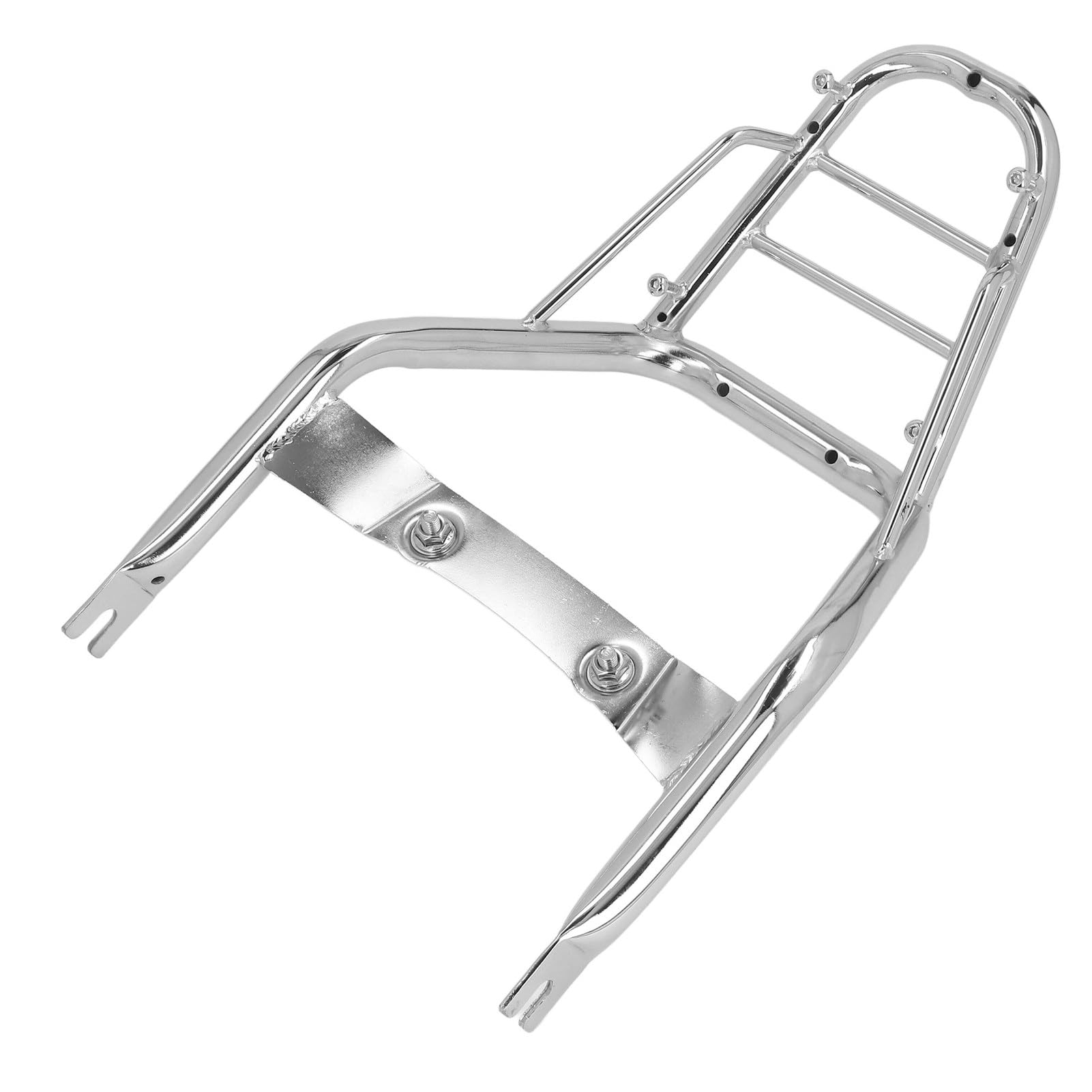 Yosoo Health Gear Portaequipajes Trasero, Portaequipajes Cromado de Acero Al Carbono para Monkey 125 2018 2022, Estante de Almacenamiento Duradero con Pasamanos para Motocicletas