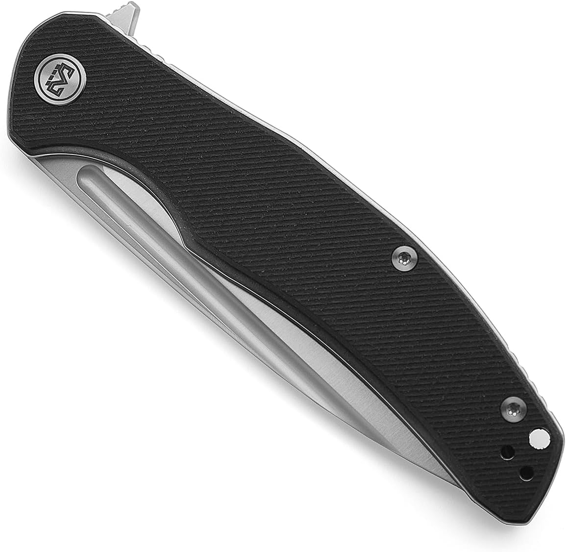 M Miguron Velona Flipper Folding Knife 4.03" Satin 14c28n Blade Black Micarta Handle With Titanium Pocket Clip Camping Hiking Pocket Knife MGR-8003MWBK