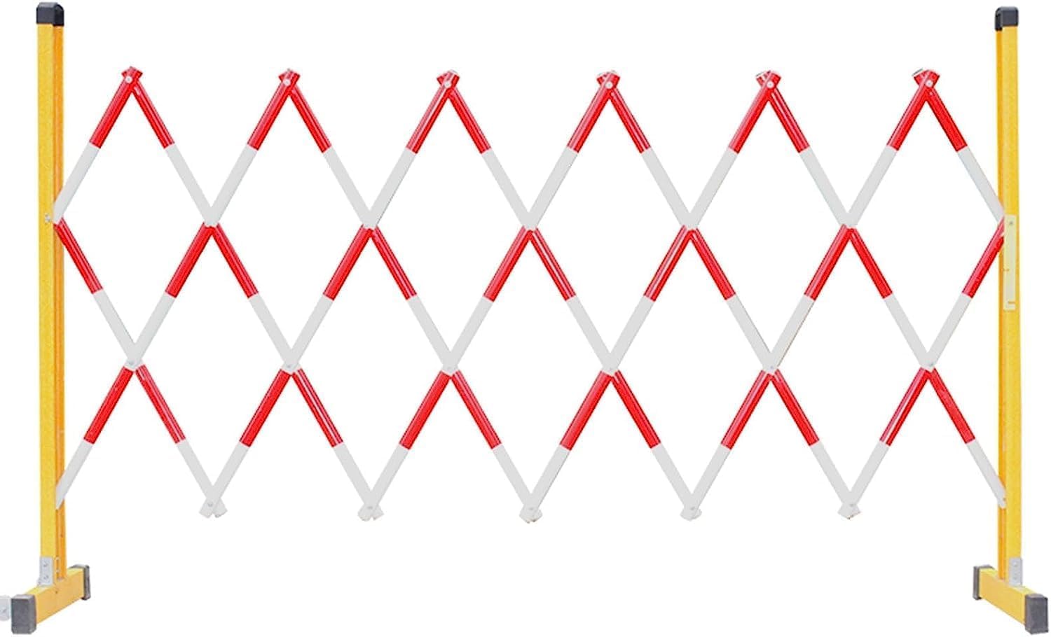 Portable Mobile Expanding Safety Barrier Expandable Barricade Retractable Barricade Portable Construction Barricade for Construction Sites, Elevators and Outdoor Roads for Playground Park Ho (YEL