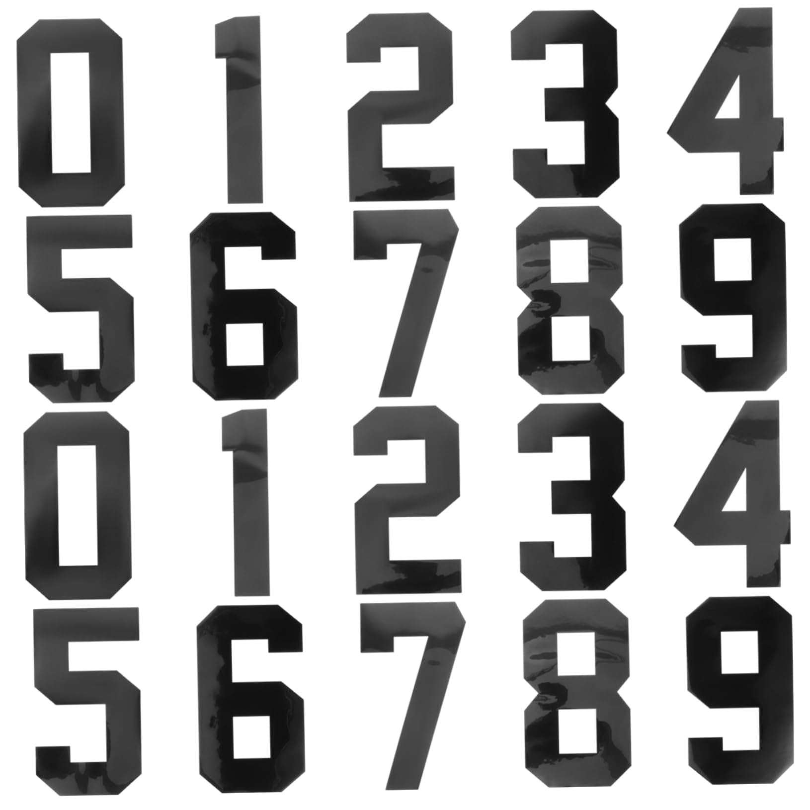 60piezas Parches Numéricos Bordados Para Ropa Apliques Decorativos Multi-funcional Para Camisetas Mochilas Gorras y Accesorios De Costura