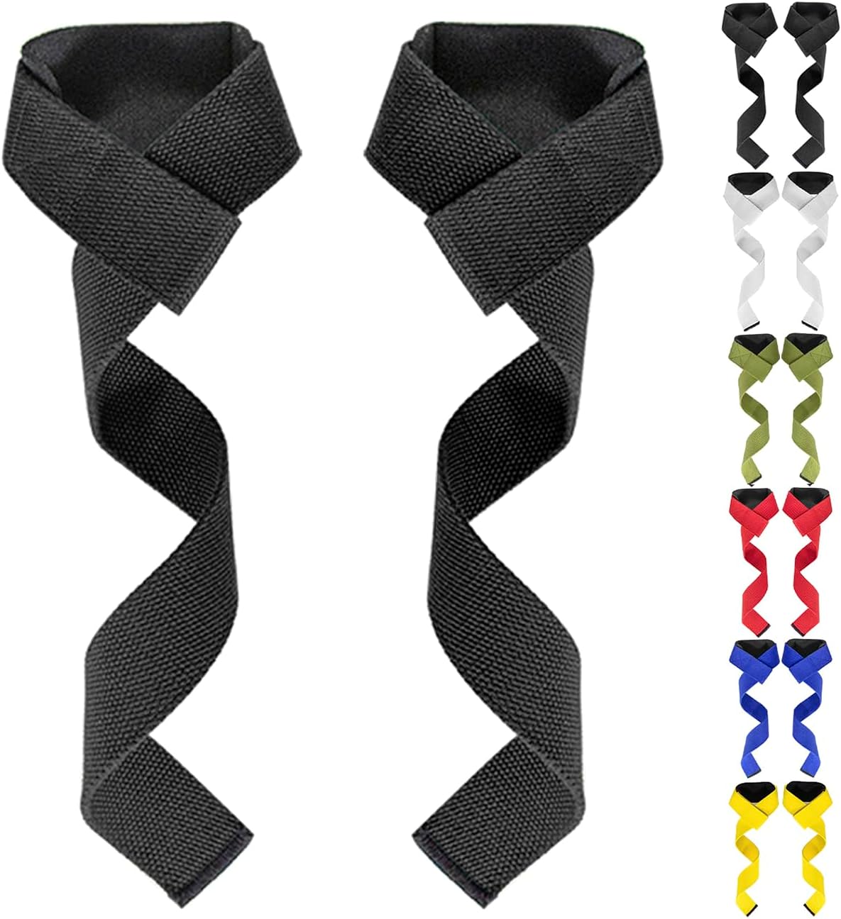 Lifting Straps，Padded Cotton Lifting Wrist Straps for Weight Lifting, Crossfit, Bodybuilding, Powerlifting and deadlifting - 25” Wrist Straps (Pair)- Padded Neoprene Gym Straps