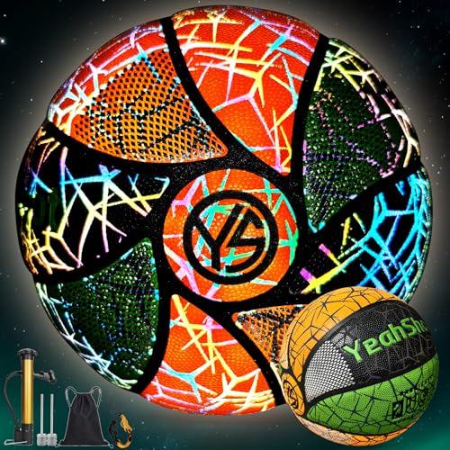 Ballon de basketball lumineux réfléchissant et résistant à l'usure taille 7