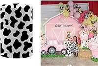 Vista 1 de Fundas cilíndricas con patrón de vaca para decoración de fiestas, decoración de granero, vacas, cubierta de pedestal de piel de vaca, baby shower