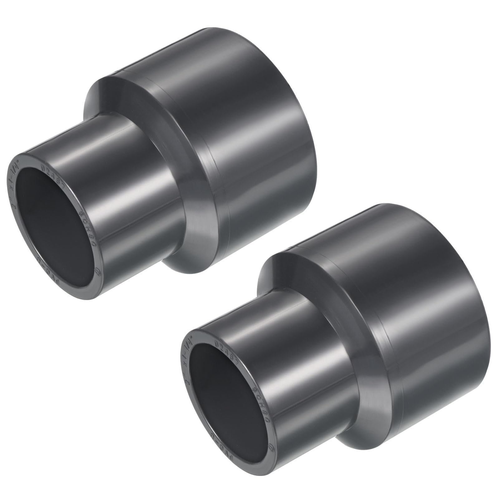 YOKIVE 2 Pcs UPVC Reducer Fitting, Straight Adapter Connector Connect Pipe Socket Schedule 80, Great for Bathroom Kitchen