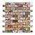 1x2 Scabos HONED and Unfilled Travertine Brick Mosaic Tile - Box of 5 Sheets