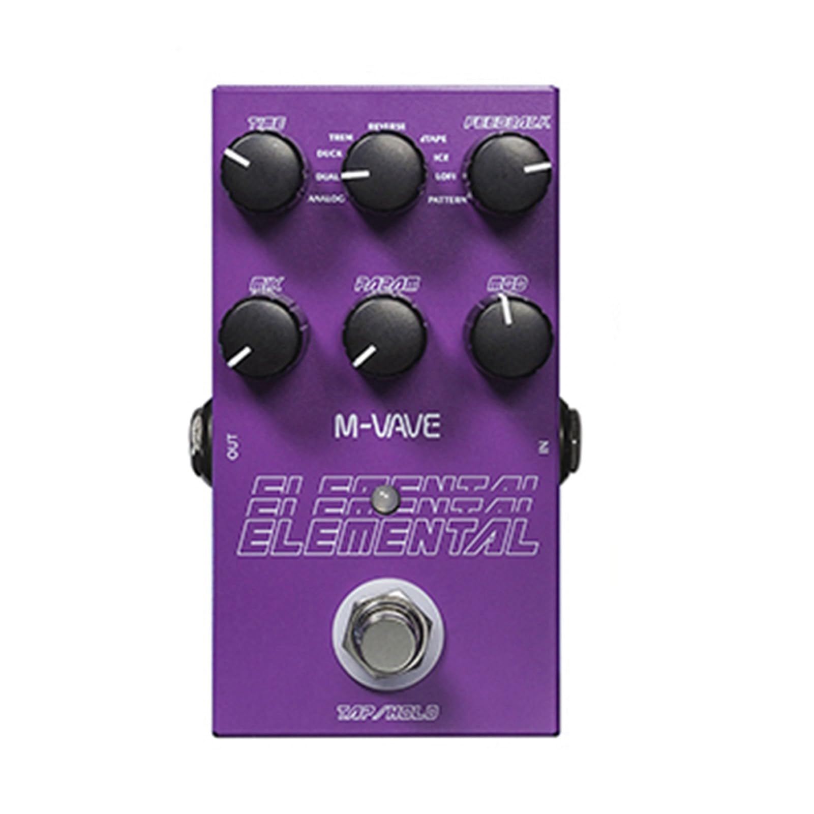 Bediffer Pedale per Chitarra Delay Digitale con Controllo Manopola a 9 Effetti per Musicisti Metal Purple