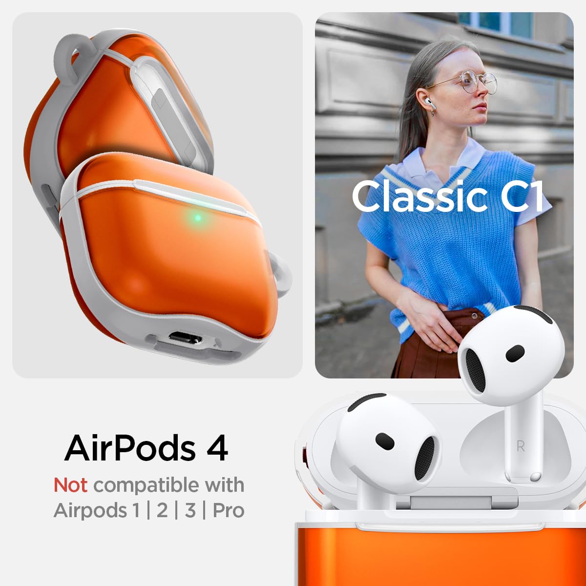 Amazon.com: Spigen Ultra Hybrid Designed for AirPods 4 Case
