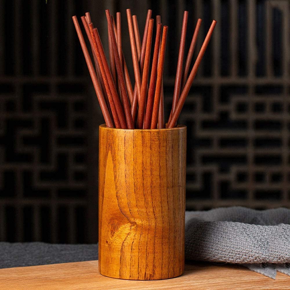 Palillos Chinos Palillos Chinos Reutilizables 2 Pares Palillos Chinos Reutilizables Naturales, Juego de Regalo de Palillos Chinos japoneses de Madera Palillos Chinos para Amantes d(B-25Cm)