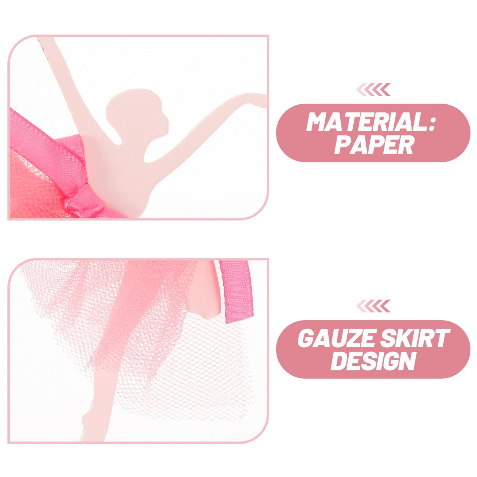 Amosfun Ballerina Cupcake Topper – 5 Stück, Rot, Aus Papier, Für Geburtstag, Hochzeit, Baby Shower