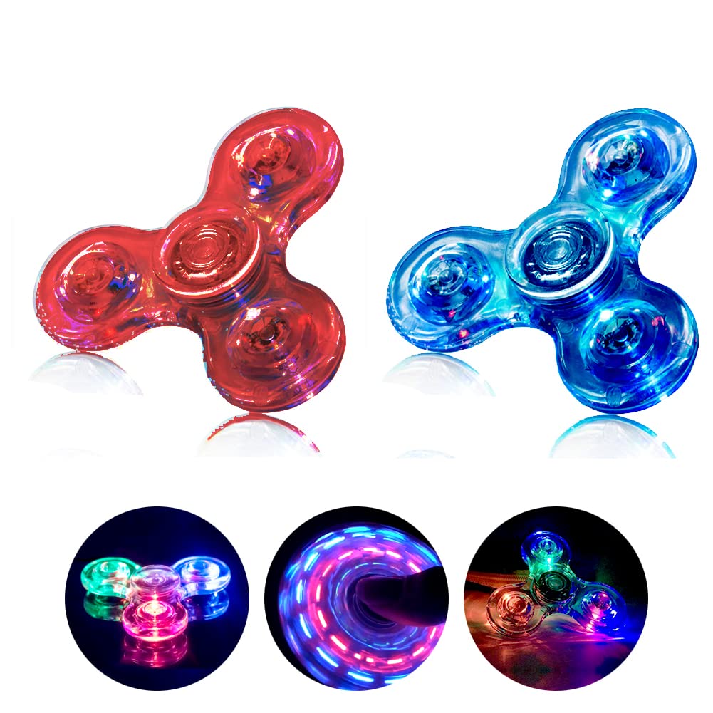 TornadoZ Crystal LED Light Rainbow Fidget Spinner