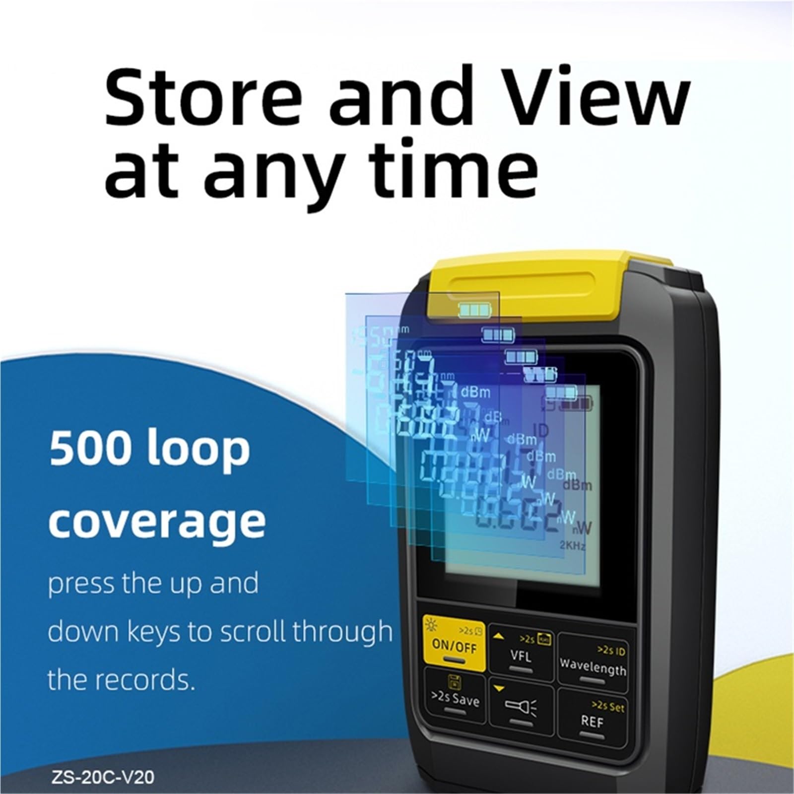 Misuratore di potenza ottica ZS-20C-V20 Localizzatore visivo guasti Kit strumenti for fibra Ftth OPM portatile Centrale elettrica della stazione