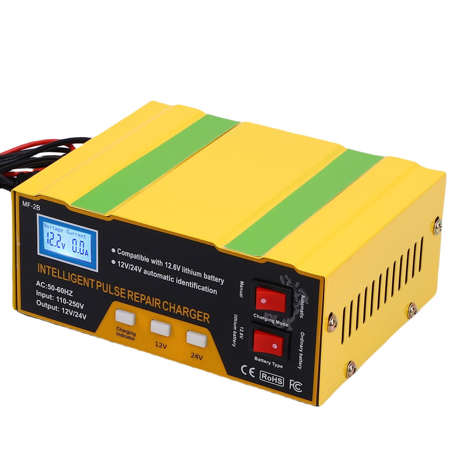 SEAFRONT Caricabatterie 12V 10A 24V 7.5A, Manutentore Automatico (Spina | Involucro in Acciaio Inox, Spegnimento Automatico Controllato da CPU, Protezione da Sovraccarico, per Batterie Al