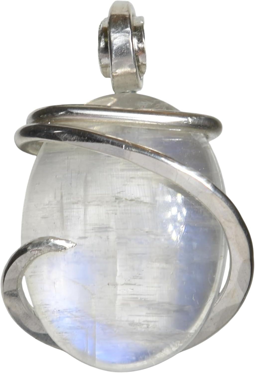 Rainbow Moonstone Pendant Necklace 925 Sterling Silver by Isabella Roth