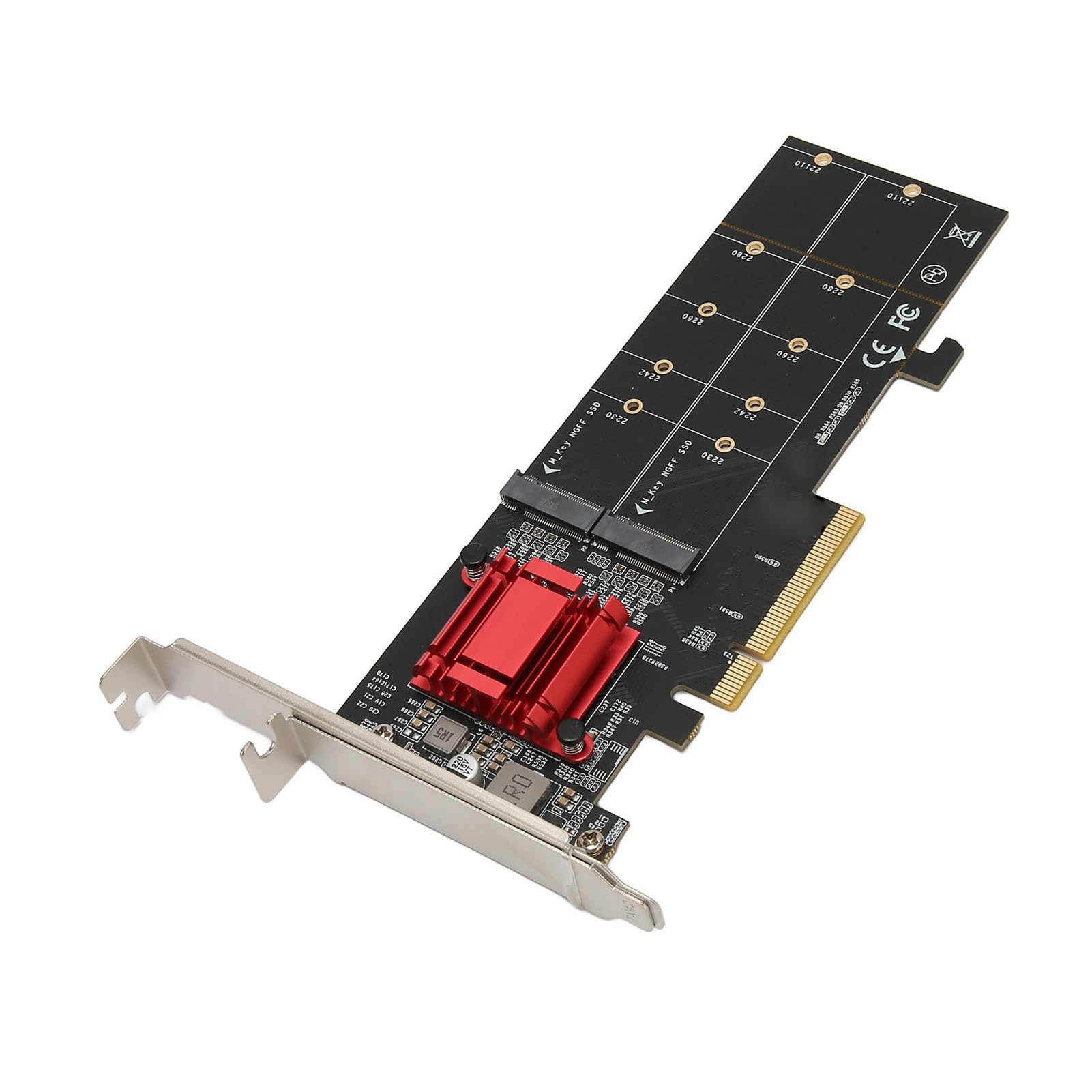 aqxreight M.2 PCIE NVMe A with PCIE Bifurcation Function SSD to PCIE 3. X8 X16 Support NVMe SSD 2230 2242 2260 2280 22110 M.2 PCIE NVMe A CardDual M.2 PCIE AdapterM.2 NVMe SSD to