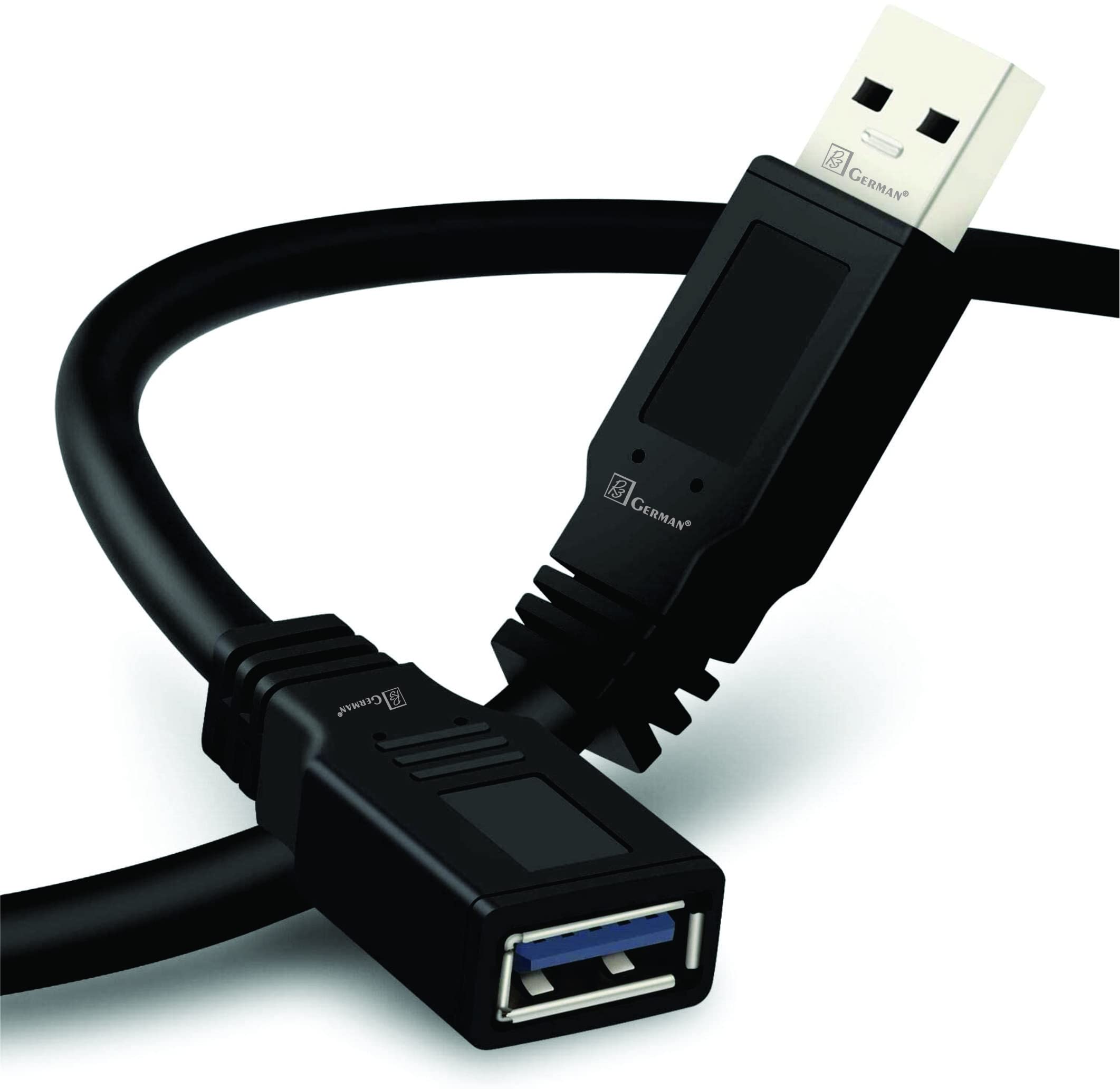 R3 German 2.0 USB Extension Cable Cord Type A Male to Female High Speed Data Transfer for Keyboard, Mouse, PlayStation, Xbox, Flash Drive, Printer, Camera and More (1.5 Meter Cable) (B09F9W4FX4) Amazon Price History, Amazon Price Tracker