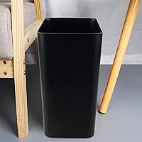Vista 6 de Qskely - Juego de 3 cubos de basura de plástico de 4.5 galones, papelera de oficina, color negro