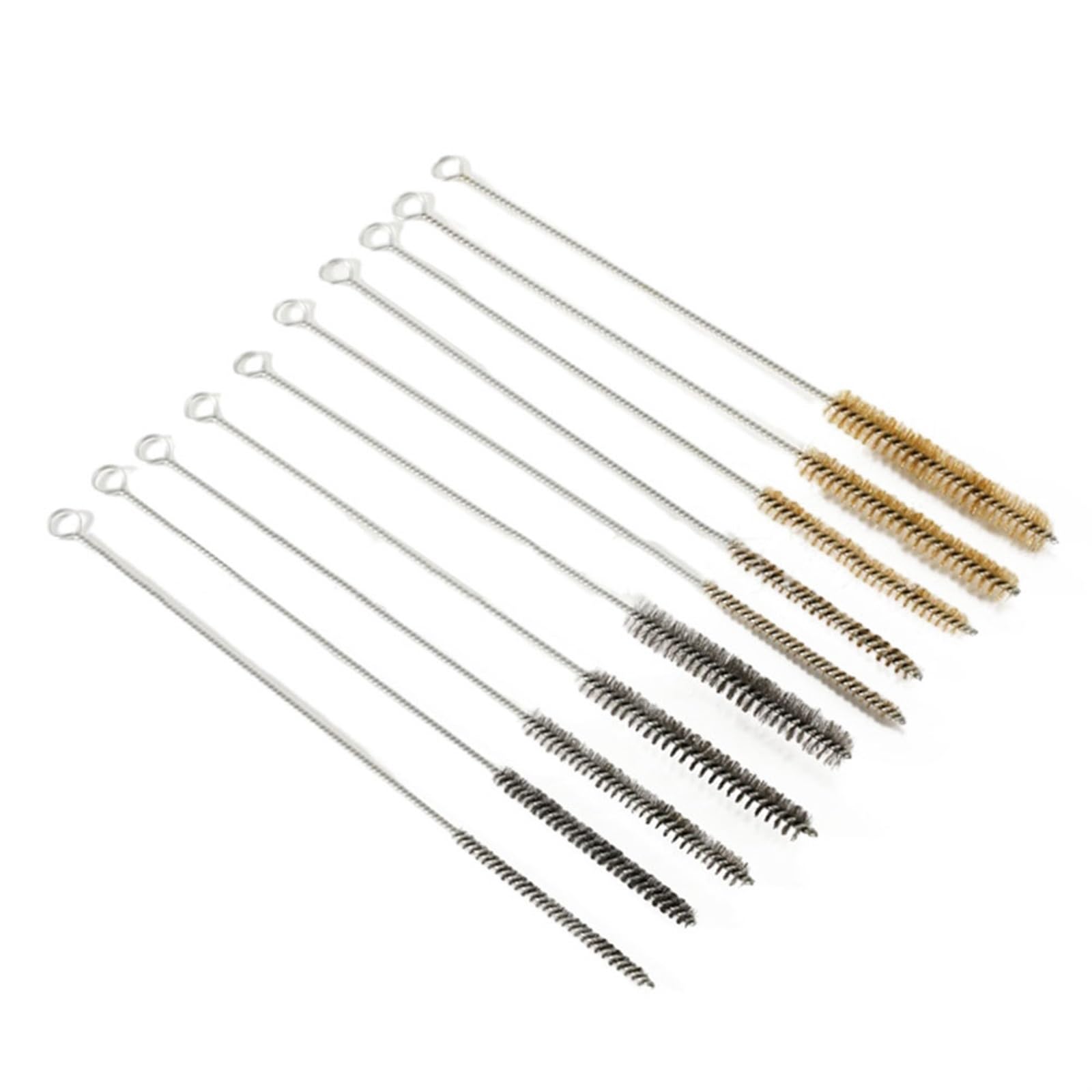 ReinigungsbüRste 5/10-teiliges Reinigungsbürsten-Set aus Edelstahl, Messing, Zylinder, Draht, Rohr, Rohrreinigungsbürste, Reinigungsbürste for Farbspritzpistolen AbflussbüRste(10pcs)