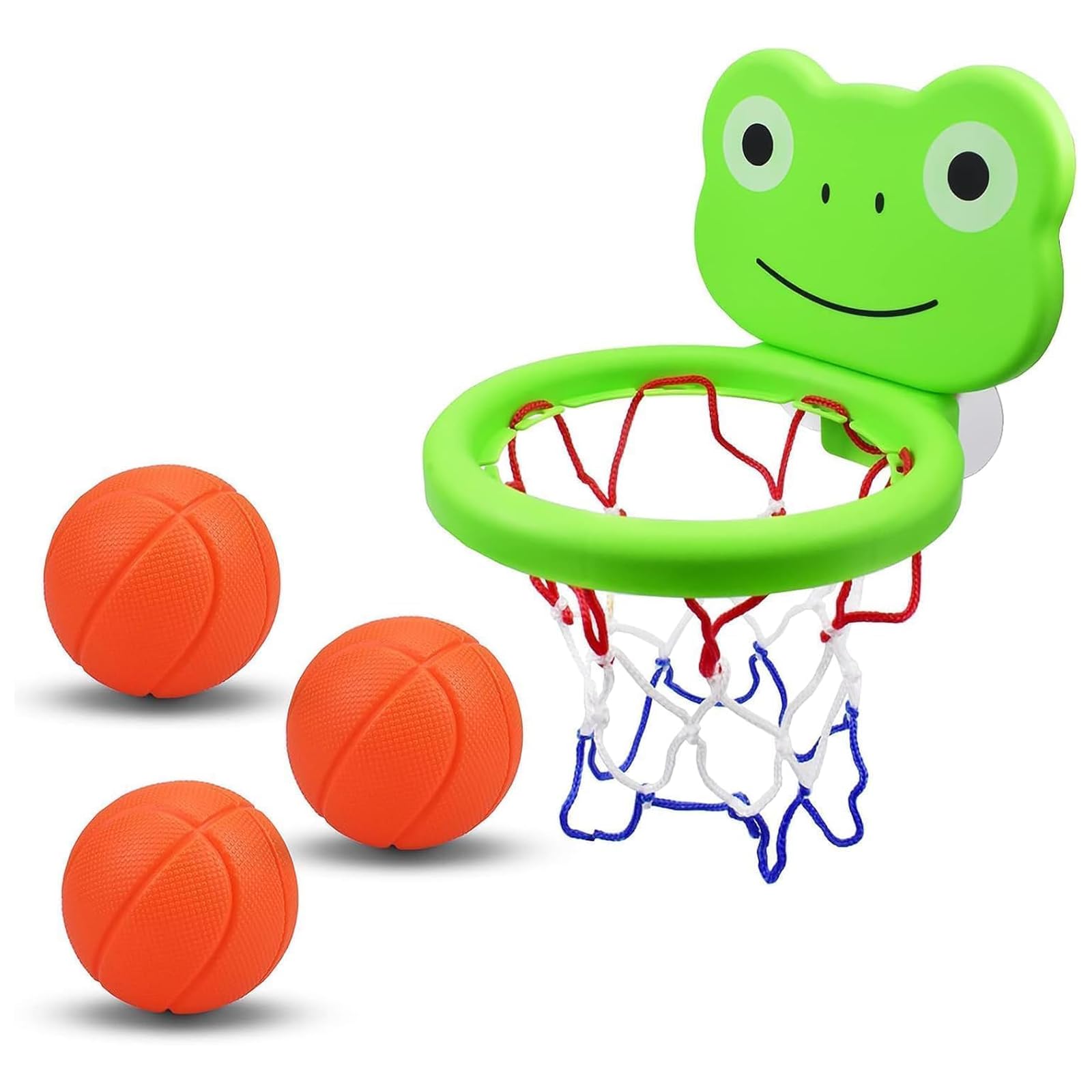 4 Pcs Bath Mini basketball hoop, Mini Basketball Hoop Frog Set with 3 Balls
