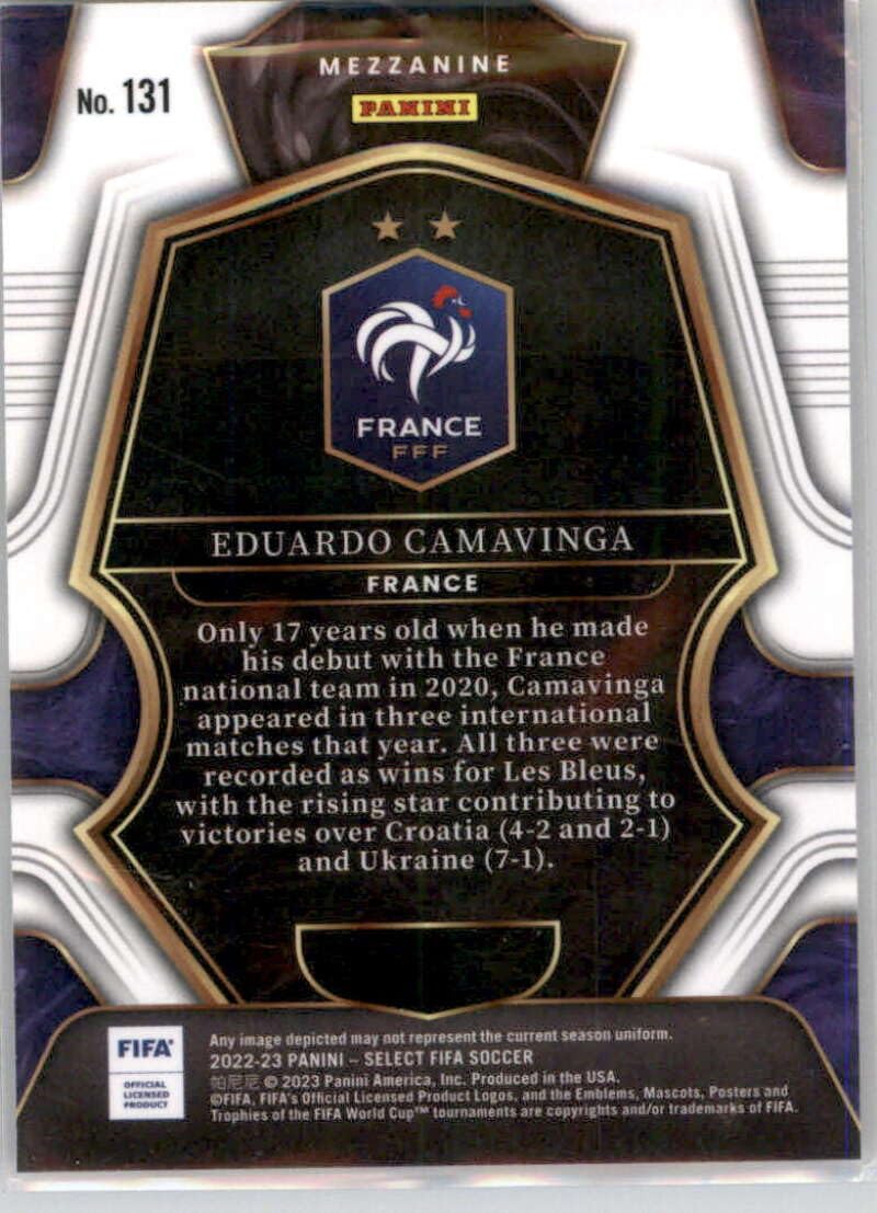 Amazon.com: 2022-23 Panini Select FIFA #131 Eduardo Camavinga