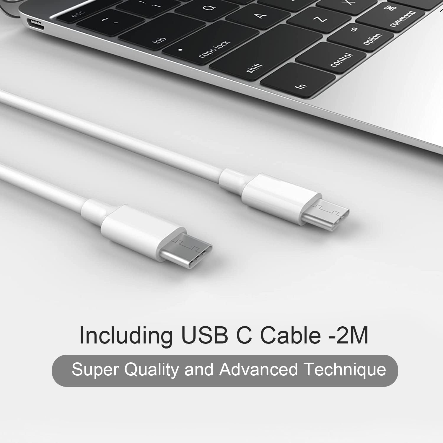 TT&C 96W USB-C Snellader – Geschikt Voor MacBook, IPad En Alle USB-C Apparaten, Incl. 2 Meter Kabel