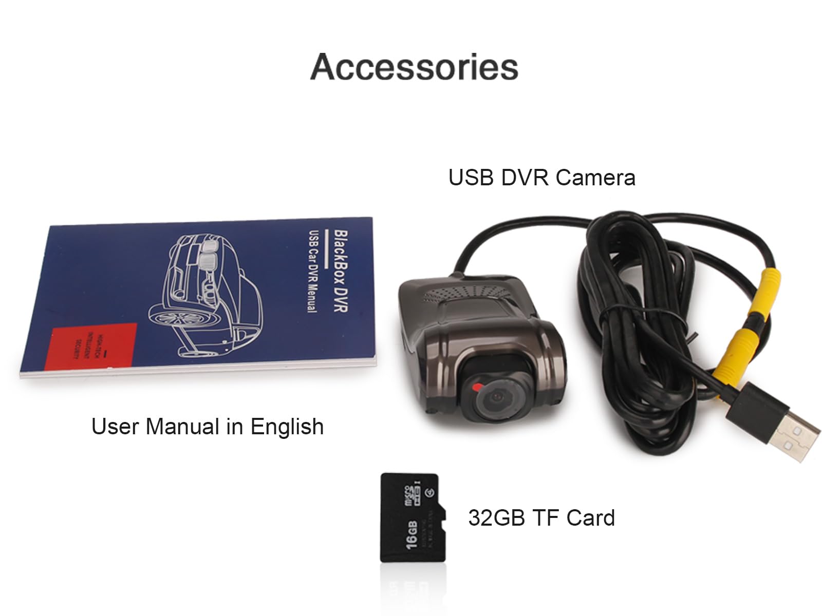 Erisin Dash Cam Impermeabile 150° HD 1080P Dash Camera DVR Registratore Auto per Android Autoradio Visione Notturna Auto USB DVR Registratore Video con Assistenza alla Guida Supporto Max 128GB
