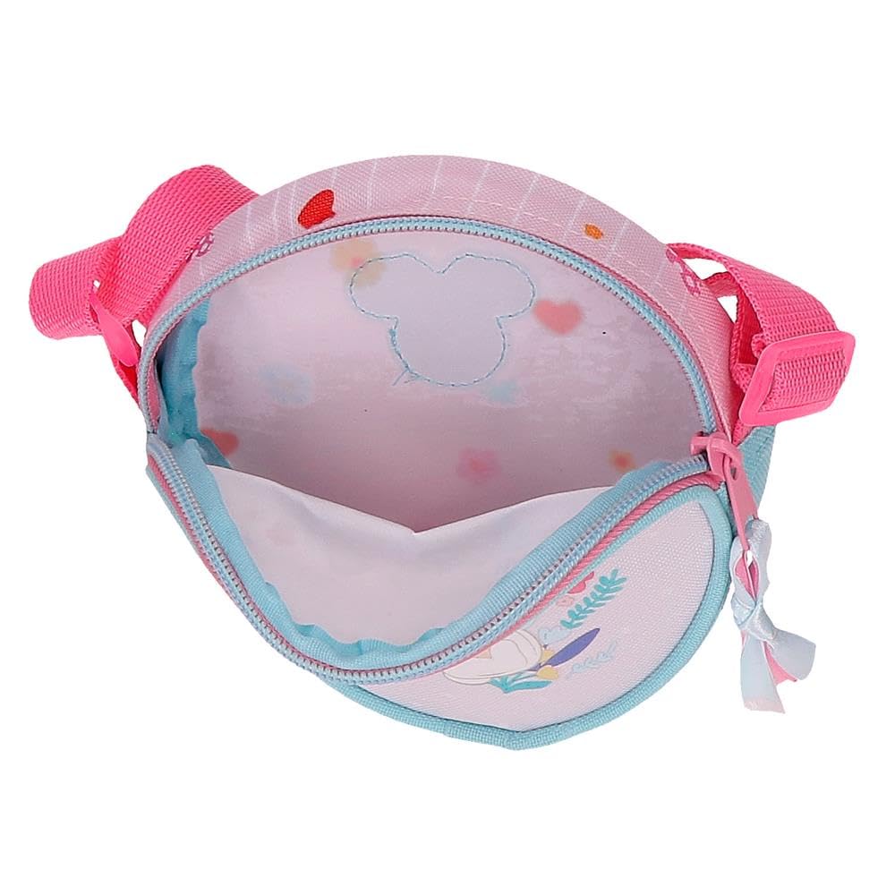 Joumma Disney Minnie Happy To Be Me Okrągła Torba na Ramię Różowy 14x14x4 cm Poliester