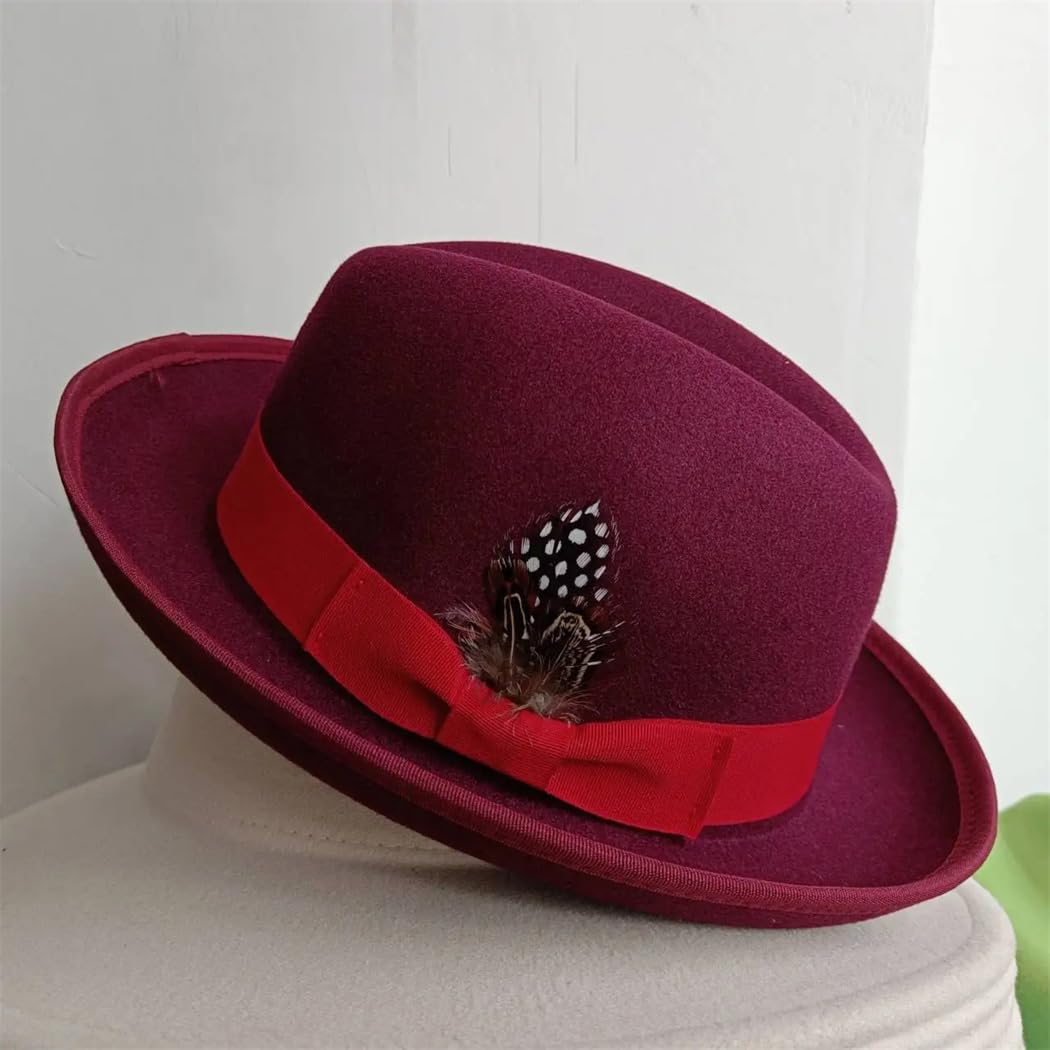 Cappello da donna Fedora Panama feltro cappello Jazz cappello festa palcoscenico performance cappelli