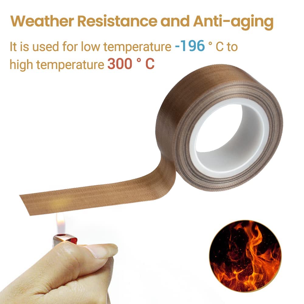 Teflon Tape,8-inch x 33 Feet x 0.18mm Low Friction Tape High Temp Adhesive Tape,Abrasion Resistant,Surface Protection for Wood,Drawer,Cabinet,Furniture,Vacuum Sealer & Hand Impulse Sealers