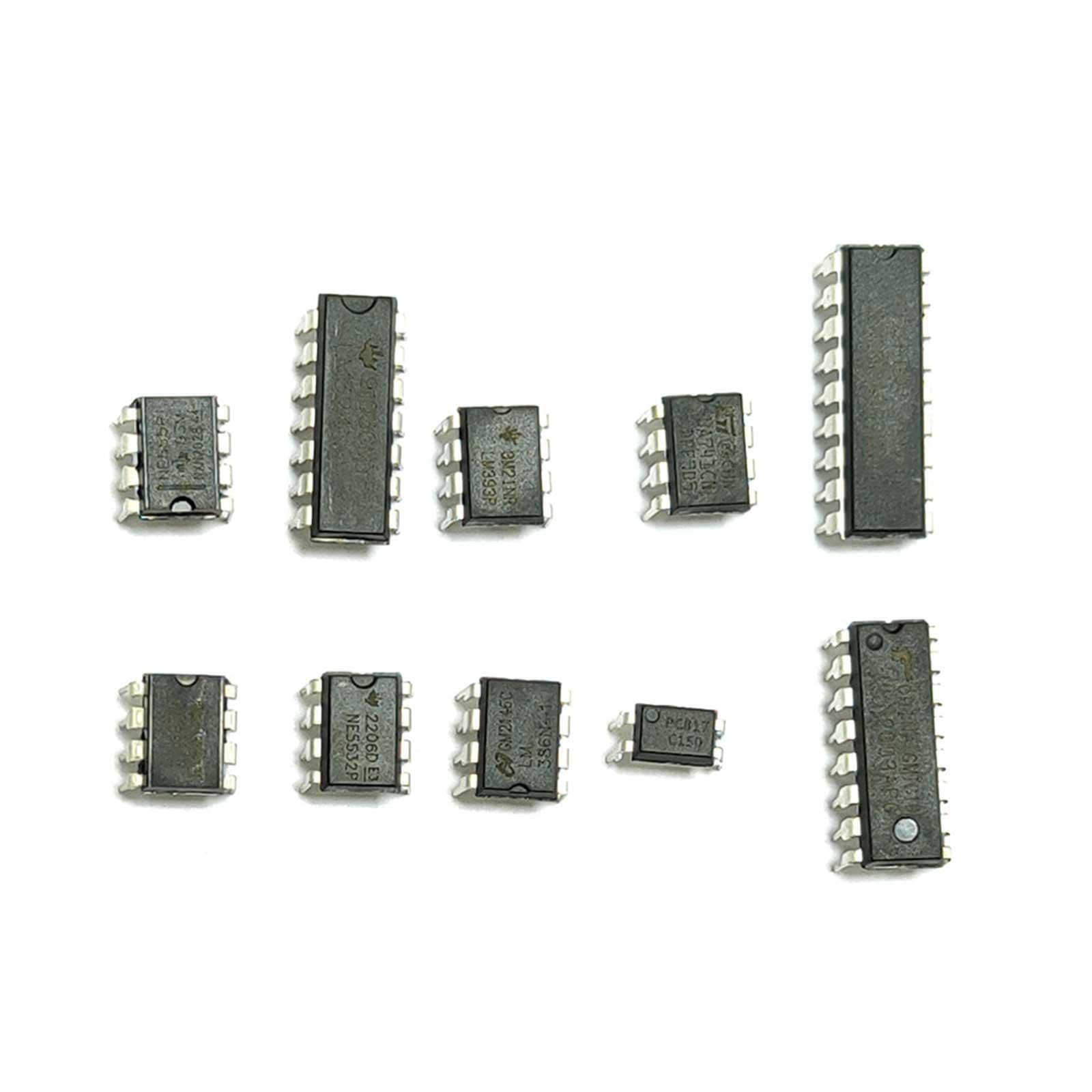 LeHang 85x 10 Typ IC Chips Sortiment für integrierte Schaltungen NE555 LM324 LM393 UA741 ULN2803 LM358 LM386 NE5532 ULN2003 PC817