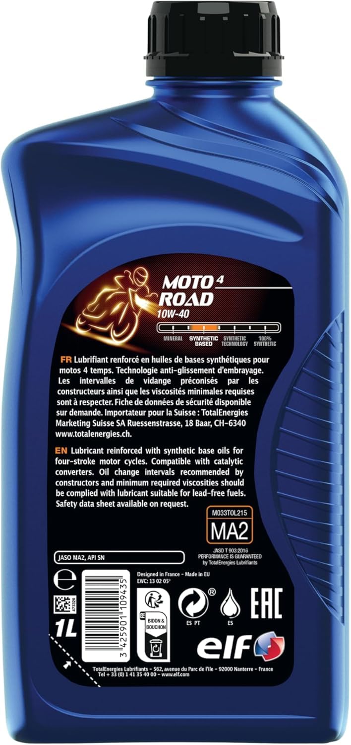 Amazon | エルフ (ELF) エンジンオイル MOTO 4 ROAD 10W-40 バイク用