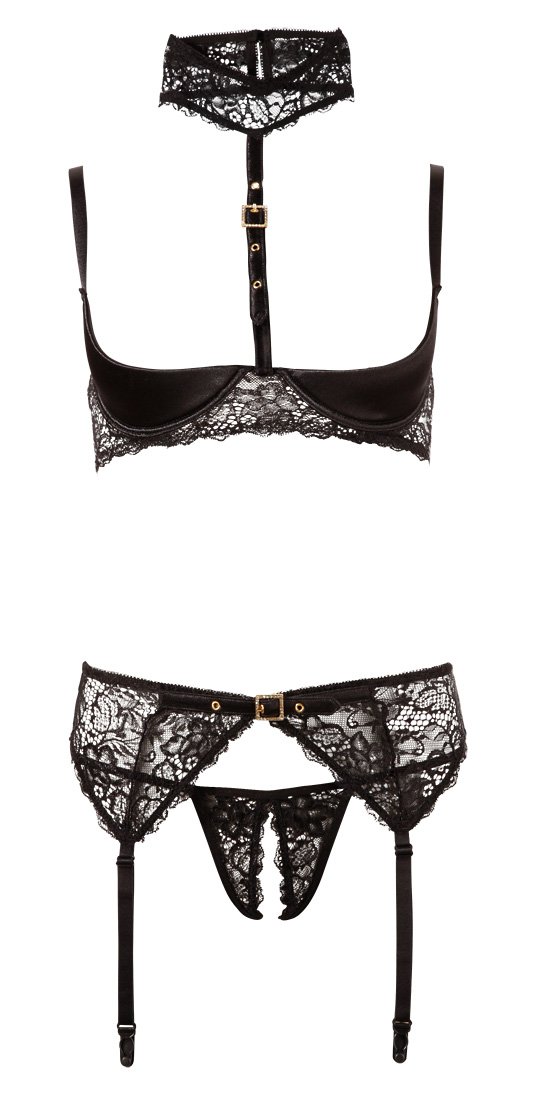 Shelf Bra Set 75B/S Black
