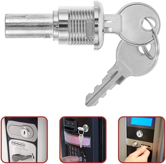 Zinc Alloy Vending Machine Locks, For And Pinball Machines, Security Top Cover Lock With 2 Keys Silver Replacement Hardware For Arcades