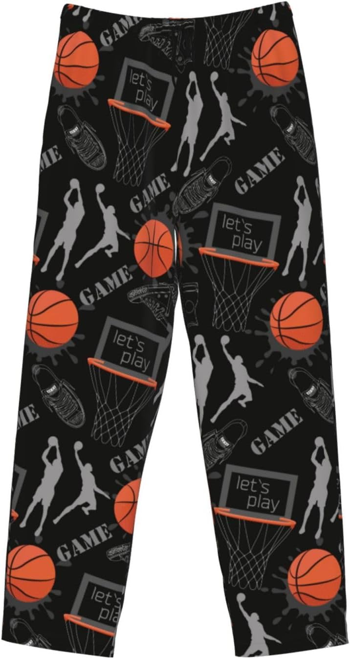 Mens Pajama Pants Casual Loose Stretch Drawstring Pj Bottoms Palazzo Wide Leg Lounge Pant With Pockets - Image 3