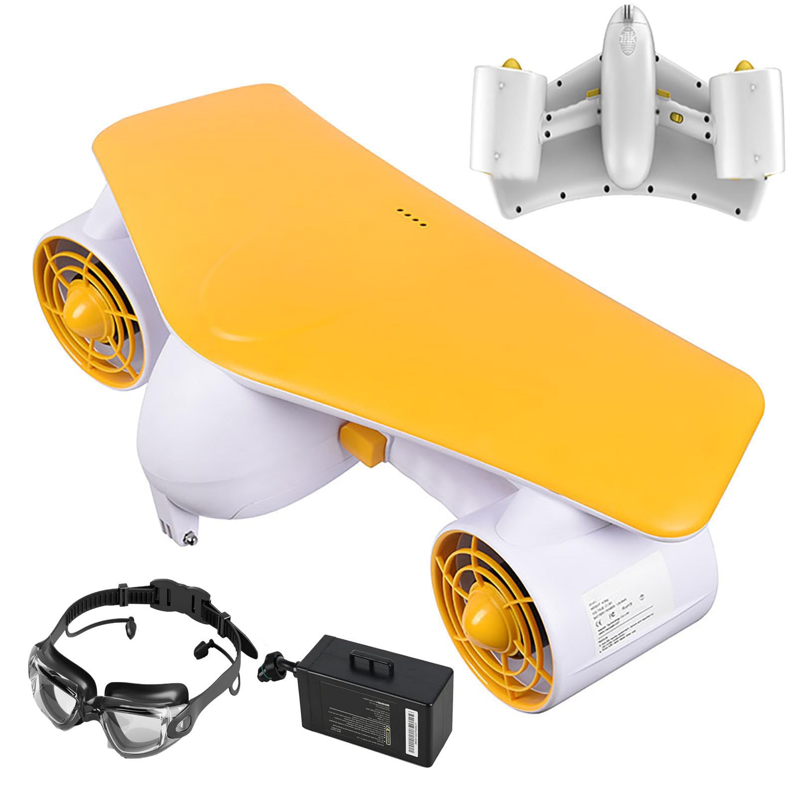 WDSOPK Sea Scooter for Adults & Kids,50M Waterproof Diver Propulsion Vehicle,with Dual Brushless Motors,6000mAh Detachable Battery