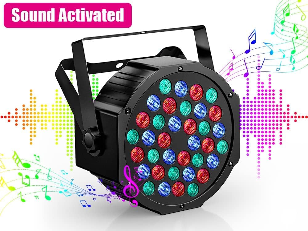 Wiederaufladbar LED Par mit Par Tasche, RGB 36 LED Strahler Akku Bühnenlicht mit Fernbedienung, Disco Licht für DJ Bar Party