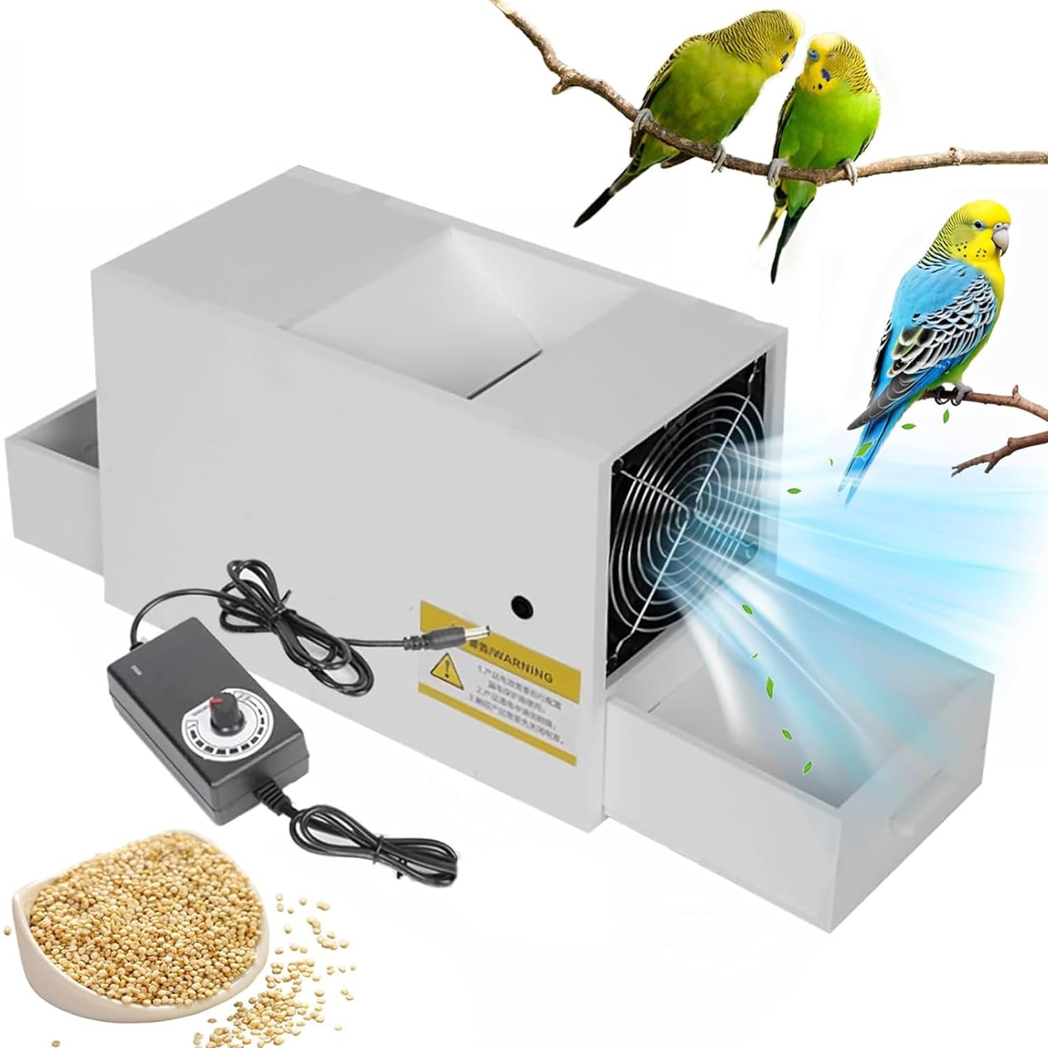 Machine nettoyage oiseaux ventilateur réglable trieur céréales millet impuretés