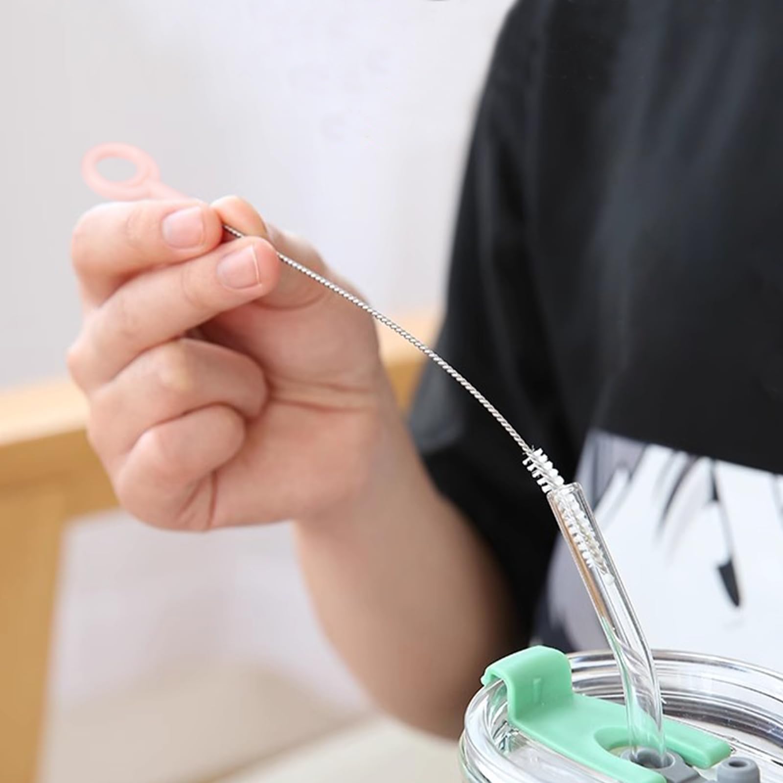 Set 12 Spazzole Per Pulizia + 2 Con Manico - Per Bottiglie, Cannucce E Tubi - Foto 5