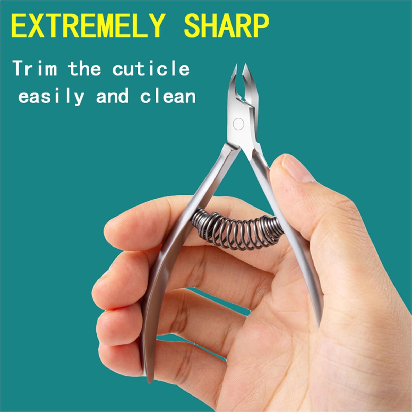 Corta cuticulas Cortauñas de acero inoxidable for manicura y pedicura profesional con tijeras for cutículas, pinza y recortadora para Manicura