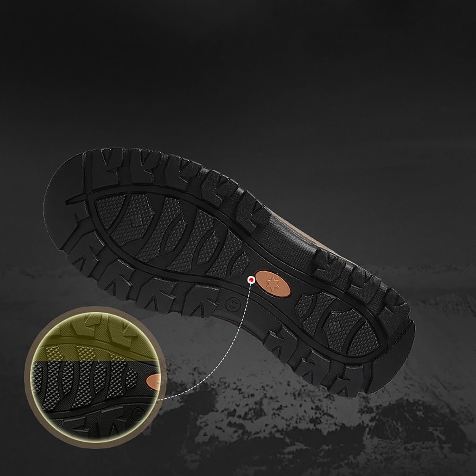 Zapatos de trekking para hombre, pie ancho, zapatillas con cordones